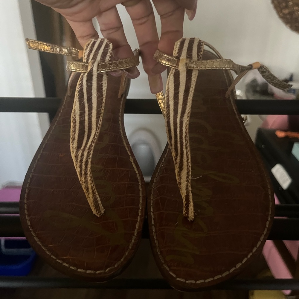 Sam Edelman fur sandals